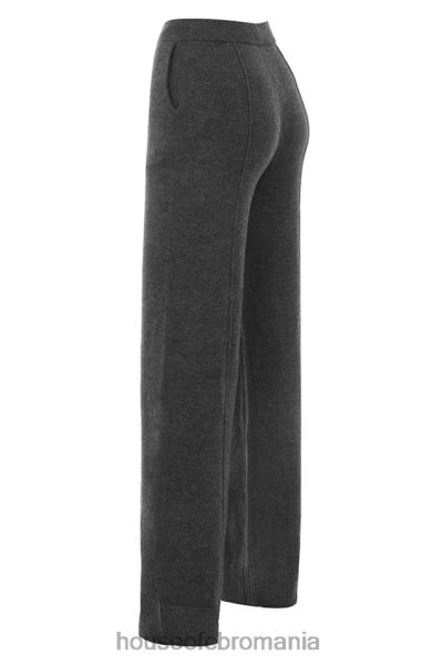 îmbrăcăminte House of CB pantaloni din amestec de cașmir yalina cărbune X4F68825