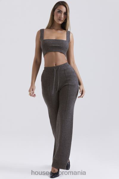 îmbrăcăminte House of CB pantaloni din amestec de cașmir yalina cărbune X4F68825