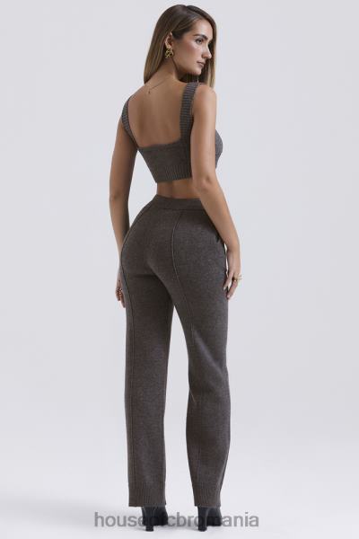îmbrăcăminte House of CB pantaloni din amestec de cașmir yalina cărbune X4F68825
