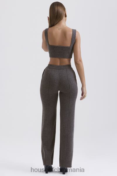 îmbrăcăminte House of CB pantaloni din amestec de cașmir yalina cărbune X4F68825