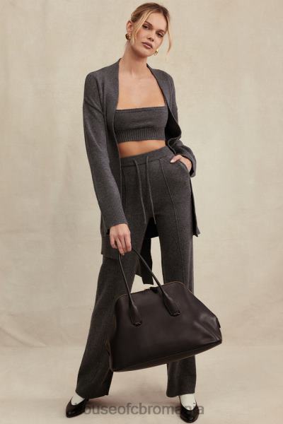 îmbrăcăminte House of CB pantaloni din amestec de cașmir yalina cărbune X4F68825
