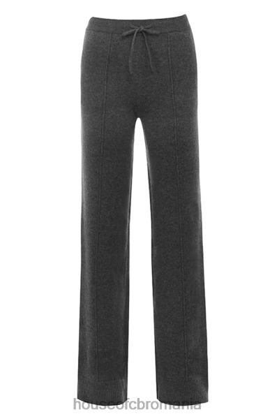 îmbrăcăminte House of CB pantaloni din amestec de cașmir yalina cărbune X4F68825