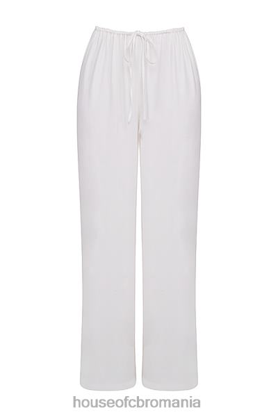 îmbrăcăminte House of CB pantaloni din amestec de in cleo ivory X4F68863