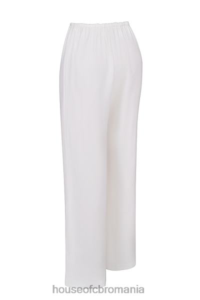 îmbrăcăminte House of CB pantaloni din amestec de in cleo ivory X4F68863