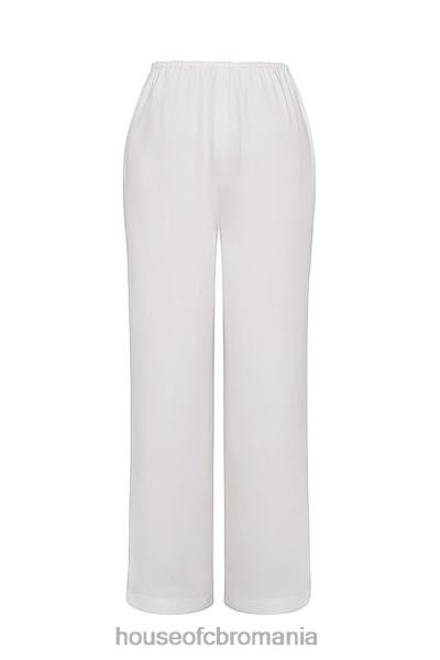 îmbrăcăminte House of CB pantaloni din amestec de in cleo ivory X4F68863