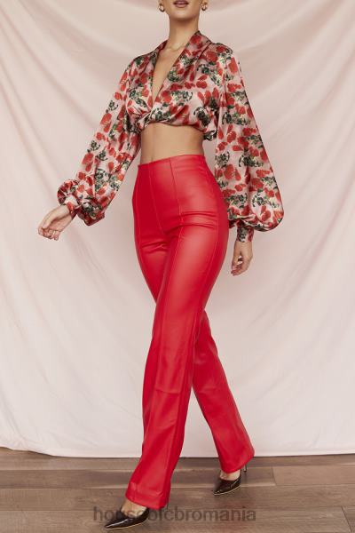 îmbrăcăminte House of CB pantaloni din piele vegan elenaora stacojiu X4F68940