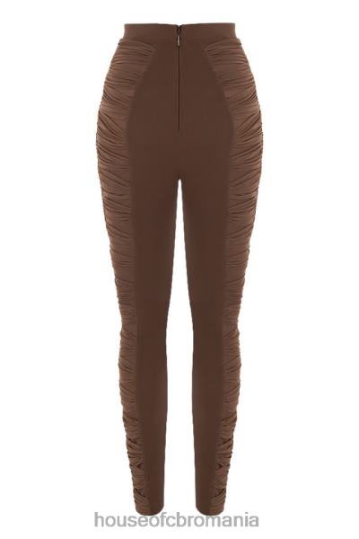 îmbrăcăminte House of CB pantaloni din plasă stratificati ciocolată isolde X4F68971