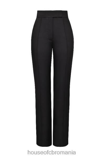 îmbrăcăminte House of CB pantaloni din satin negru tansy X4F68870