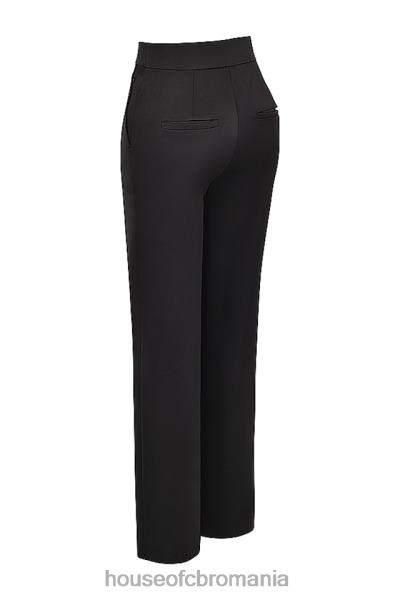 îmbrăcăminte House of CB pantaloni din satin negru tansy X4F68870