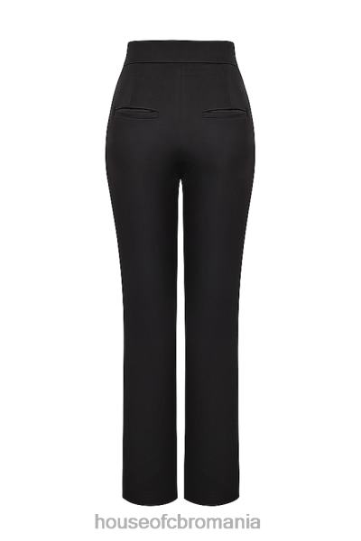 îmbrăcăminte House of CB pantaloni din satin negru tansy X4F68870