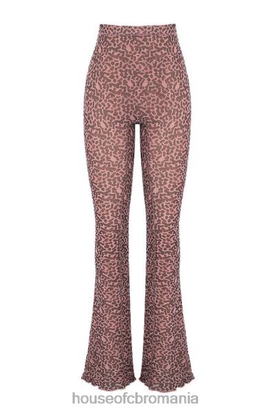 îmbrăcăminte House of CB pantaloni evazați din plasă cu imprimeu animal maite X4F68973