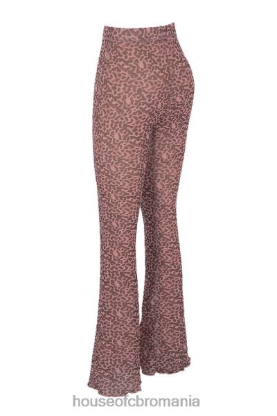 îmbrăcăminte House of CB pantaloni evazați din plasă cu imprimeu animal maite X4F68973