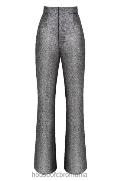 îmbrăcăminte House of CB pantaloni jas silver kick flare X4F68992