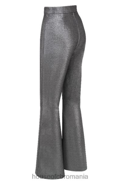 îmbrăcăminte House of CB pantaloni jas silver kick flare X4F68992