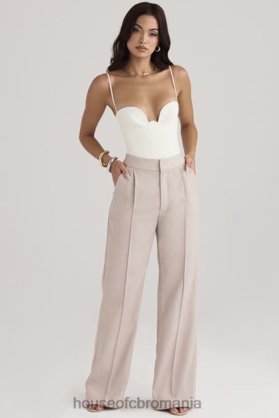 îmbrăcăminte House of CB pantaloni largi alivia bej X4F68926