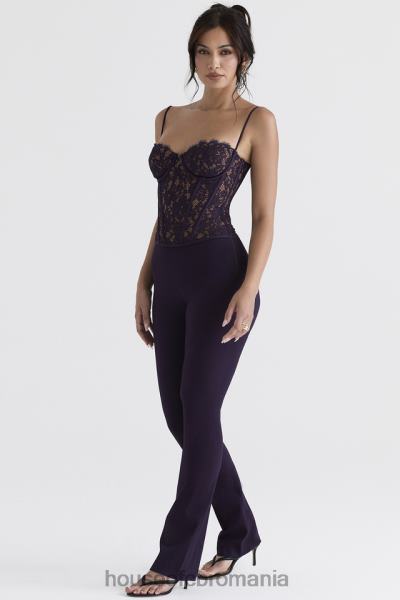 îmbrăcăminte House of CB pantaloni laurel night shade cu talie înaltă X4F68908