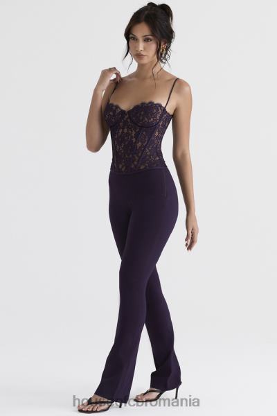 îmbrăcăminte House of CB pantaloni laurel night shade cu talie înaltă X4F68908