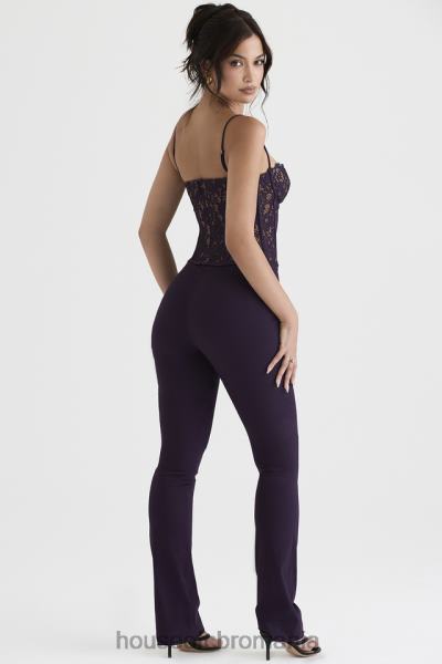 îmbrăcăminte House of CB pantaloni laurel night shade cu talie înaltă X4F68908