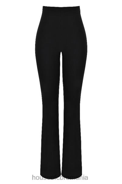 îmbrăcăminte House of CB pantaloni negri laur cu talie înaltă X4F68897