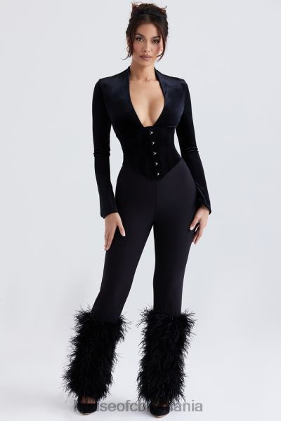 îmbrăcăminte House of CB pantaloni tăiați negri nicolette X4F68888