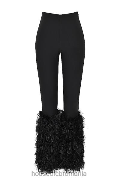 îmbrăcăminte House of CB pantaloni tăiați negri nicolette X4F68888