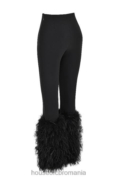 îmbrăcăminte House of CB pantaloni tăiați negri nicolette X4F68888
