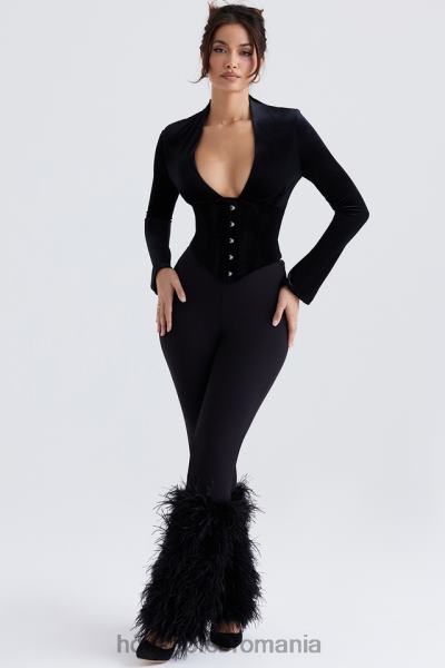 îmbrăcăminte House of CB pantaloni tăiați negri nicolette X4F68888