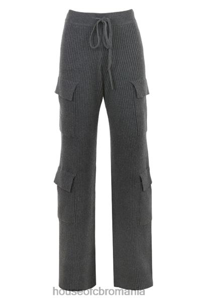 îmbrăcăminte House of CB pantaloni utili tricotați cărbune de ceai X4F68878