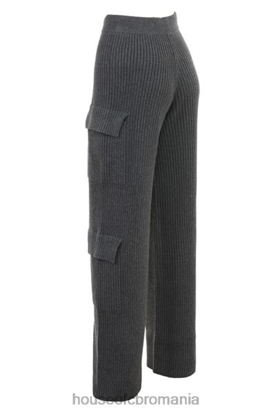îmbrăcăminte House of CB pantaloni utili tricotați cărbune de ceai X4F68878