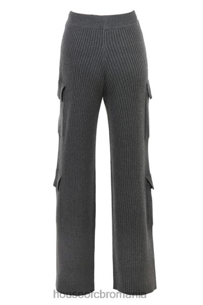 îmbrăcăminte House of CB pantaloni utili tricotați cărbune de ceai X4F68878