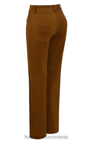 îmbrăcăminte House of CB pantaloni vegani din piele intoarsa apollo tan X4F68849