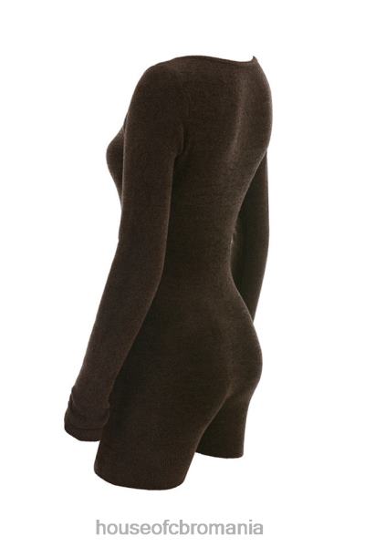 îmbrăcăminte House of CB costum din tricot pufos kiana chocolate X4F681059
