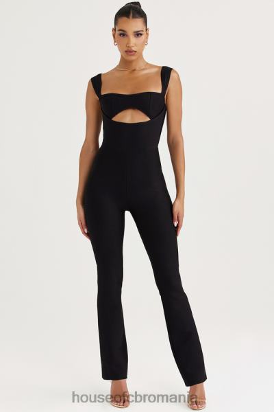 îmbrăcăminte House of CB salopetă cu bandaj negru yasmeen X4F68933