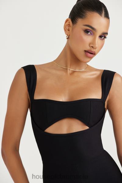 îmbrăcăminte House of CB salopetă cu bandaj negru yasmeen X4F68933