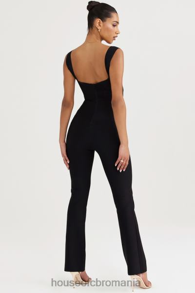 îmbrăcăminte House of CB salopetă cu bandaj negru yasmeen X4F68933