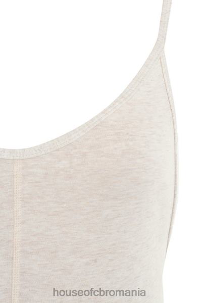 îmbrăcăminte House of CB salopeta zahara milk marl cu spatele jos X4F681064