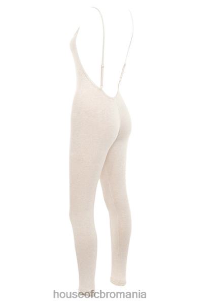 îmbrăcăminte House of CB salopeta zahara milk marl cu spatele jos X4F681064