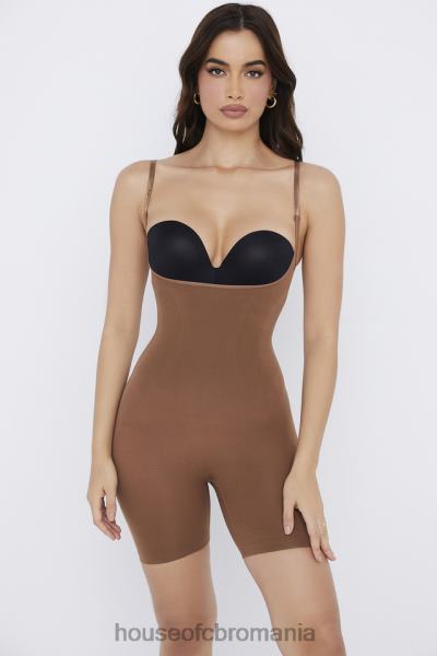 îmbrăcăminte House of CB Body sculptat la mijlocul coapsei moca X4F681276