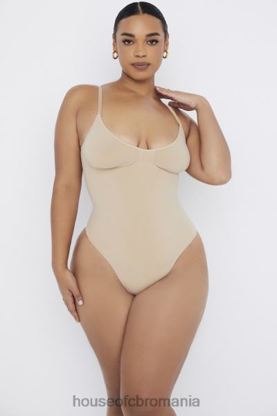 îmbrăcăminte House of CB Sculpting complet scurt body almond X4F681274