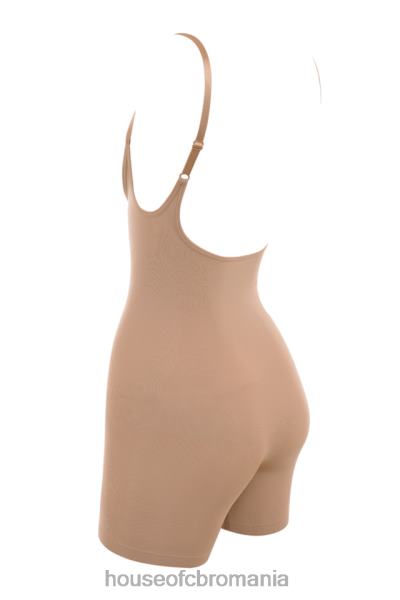 îmbrăcăminte House of CB body sculptat la mijlocul coapsei cafe au lait X4F681277