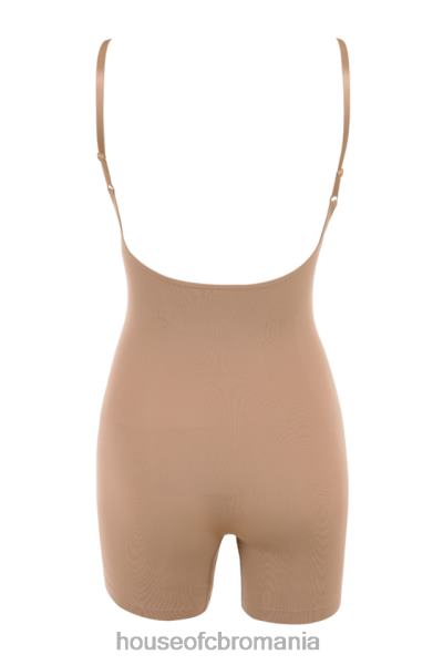 îmbrăcăminte House of CB body sculptat la mijlocul coapsei cafe au lait X4F681277
