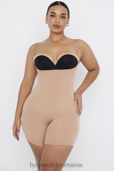 îmbrăcăminte House of CB body sculptat la mijlocul coapsei cafe au lait X4F681277