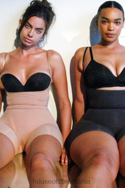 îmbrăcăminte House of CB body sculptat la mijlocul coapsei cafe au lait X4F681277