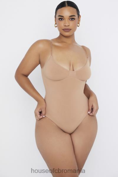 îmbrăcăminte House of CB sculpting body slip intreg cafe au lait X4F681273
