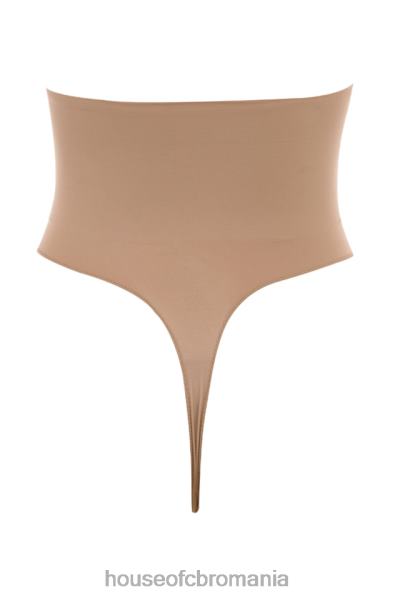 îmbrăcăminte House of CB sculpting tanga cu talie inalta cafe au lait X4F681269
