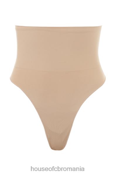 îmbrăcăminte House of CB sculpting tanga cu talie inalta migdale X4F681270