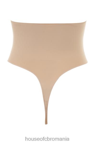 îmbrăcăminte House of CB sculpting tanga cu talie inalta migdale X4F681270