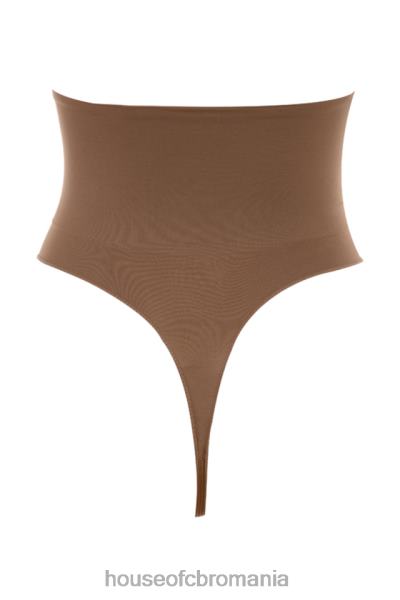 îmbrăcăminte House of CB sculpting tanga cu talie înaltă moka X4F681268