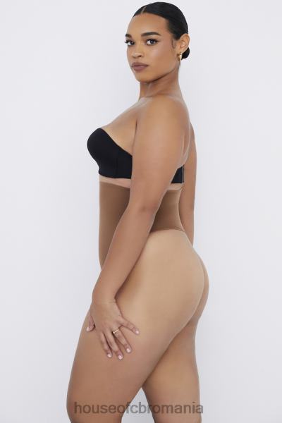 îmbrăcăminte House of CB sculpting tanga cu talie înaltă moka X4F681268