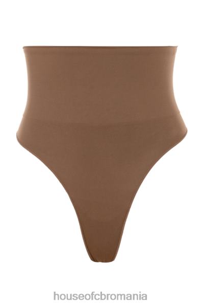 îmbrăcăminte House of CB sculpting tanga cu talie înaltă moka X4F681268
